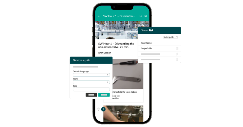 A smartphone displaying a guide titled 