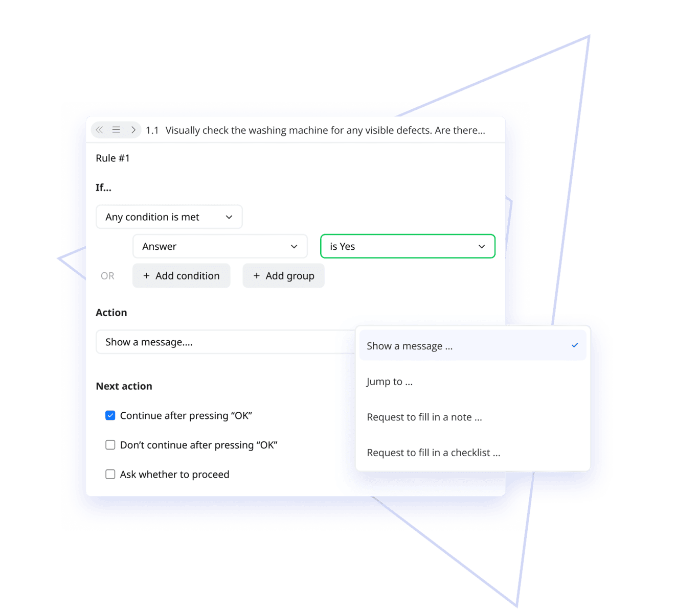 Dynamic Step Adjustment Based on Operator Input