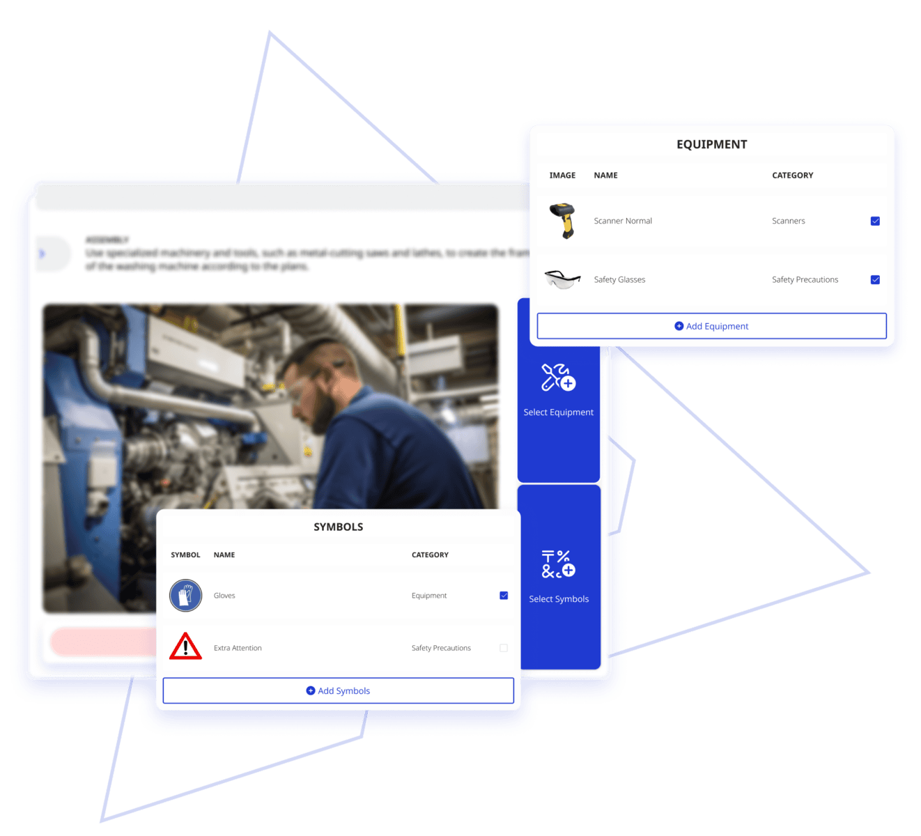 Complete Work Instructions Software: Parts & Symbols
