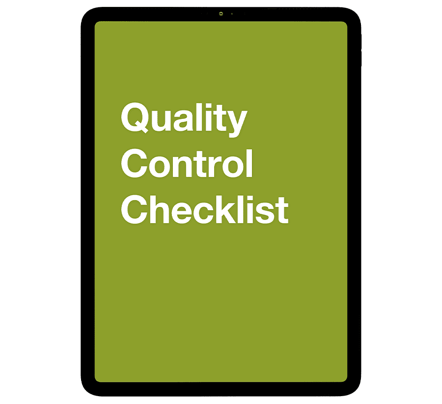 Quality Control Checklist