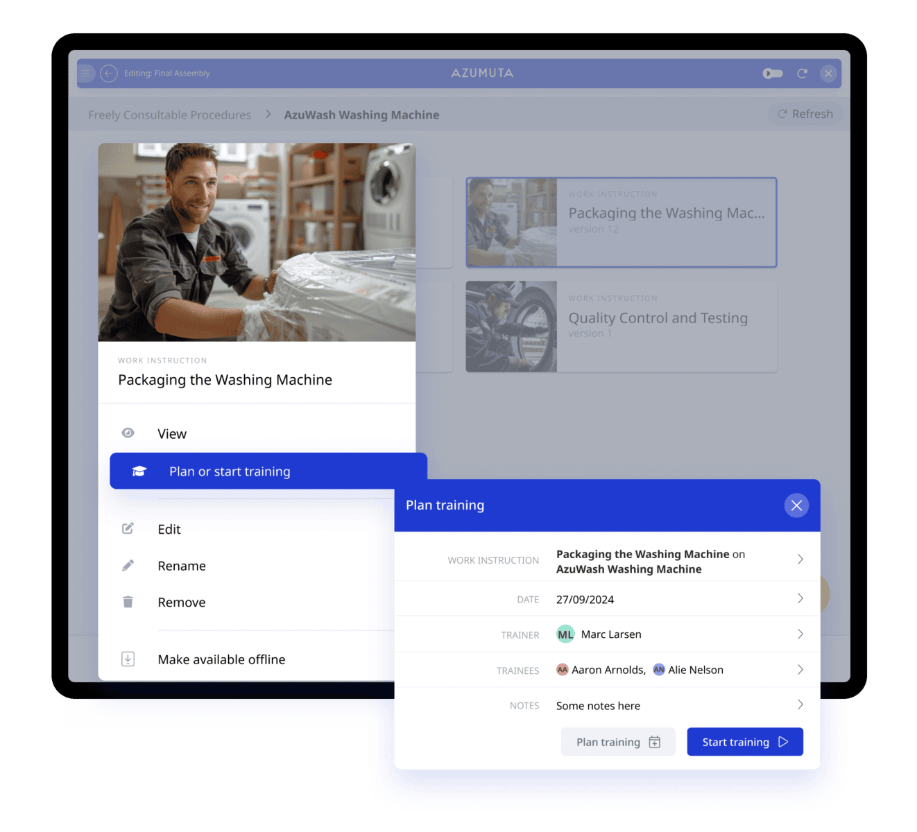 Schedule Training Easily