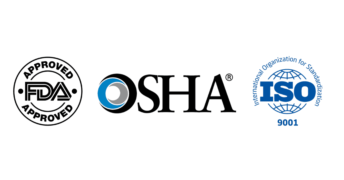 Manage ISO, OSHA, and FDA​ Certifications
