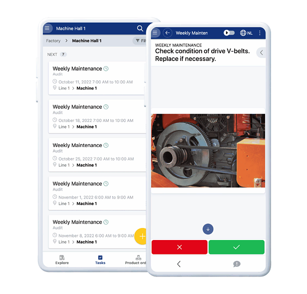 Streamline and simplify your maintenance process, with digital checklists