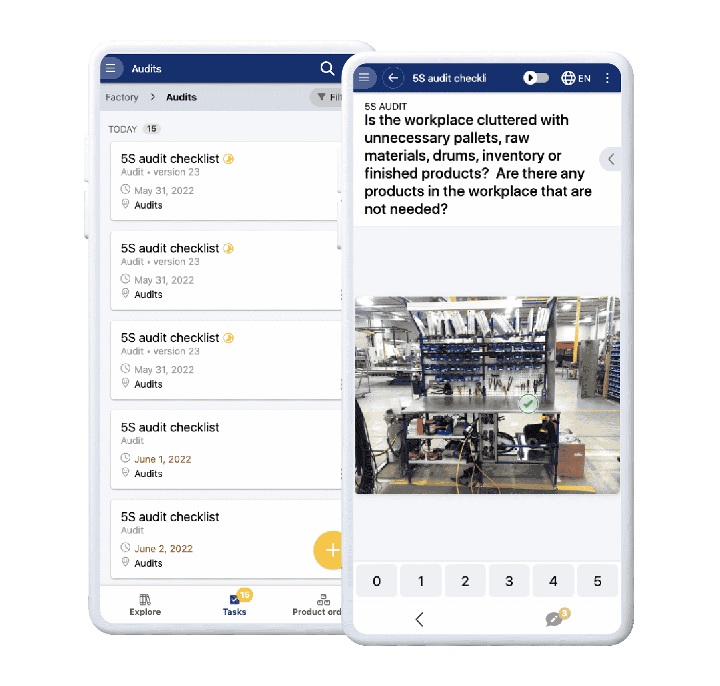 Streamline and digitize your product quality inspections, with digital checklists
