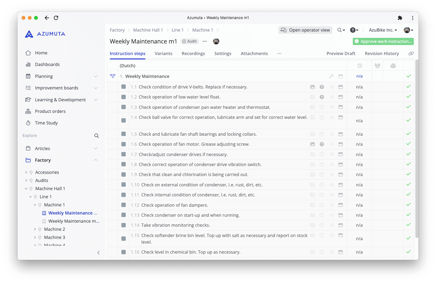 Mobile inspection checklists