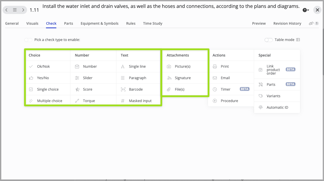 docs basic product checks