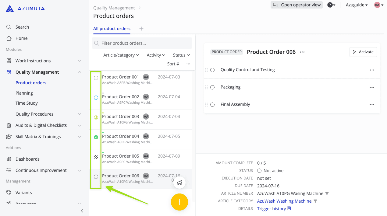 docs how to monitor the status of a product order 2