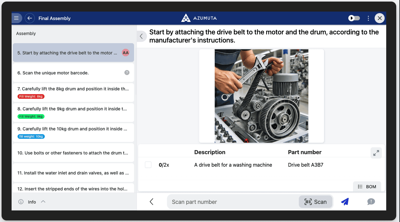 docs parts check operator view