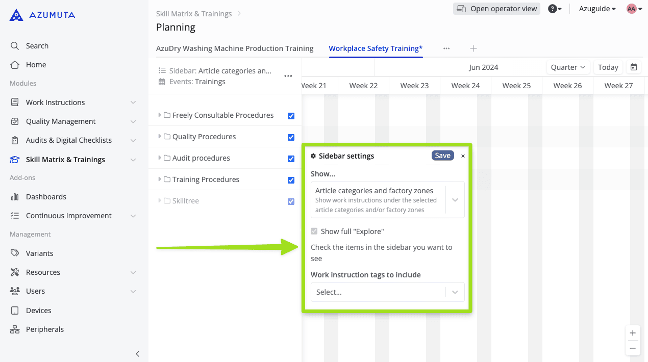 docs how to access the sidebar settings 1
