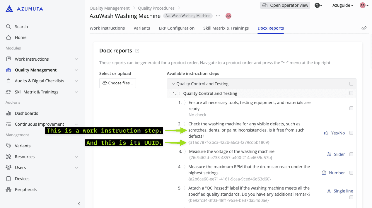 docs how to find a UUID