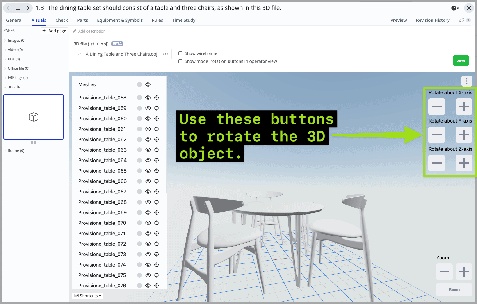 docs rotating a 3d file