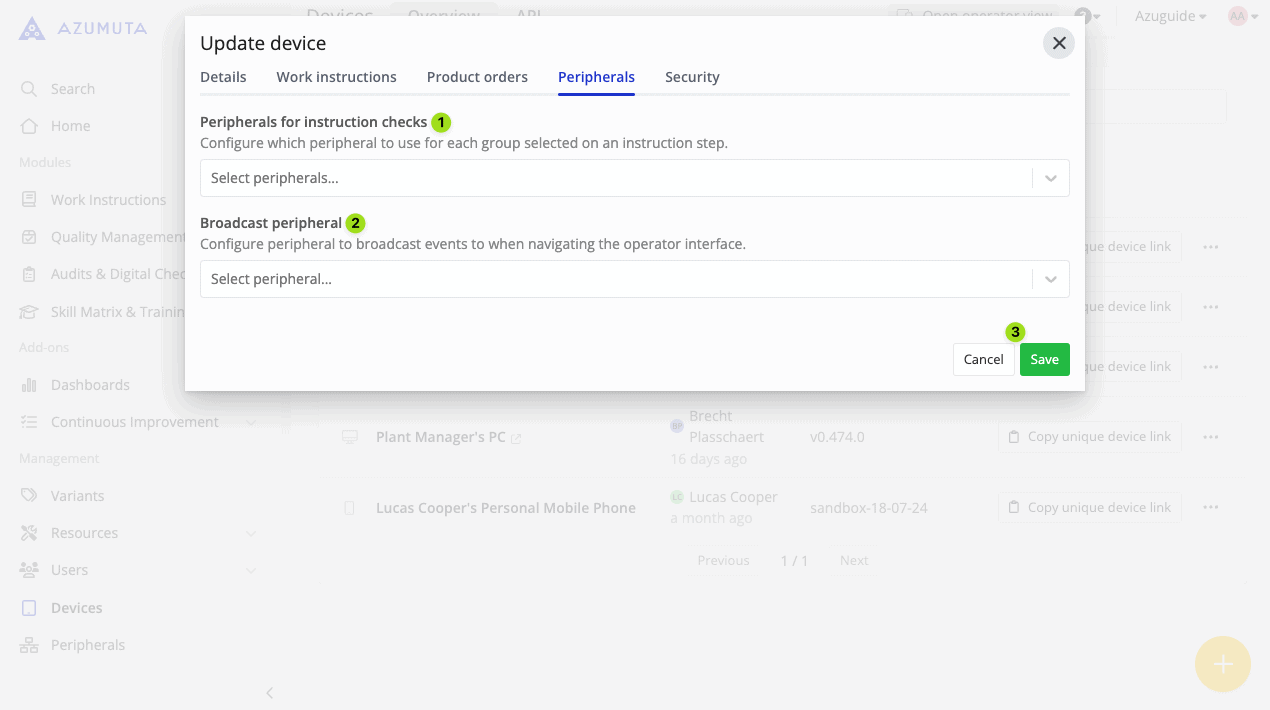 docs what are the possible configuration options peripheral related