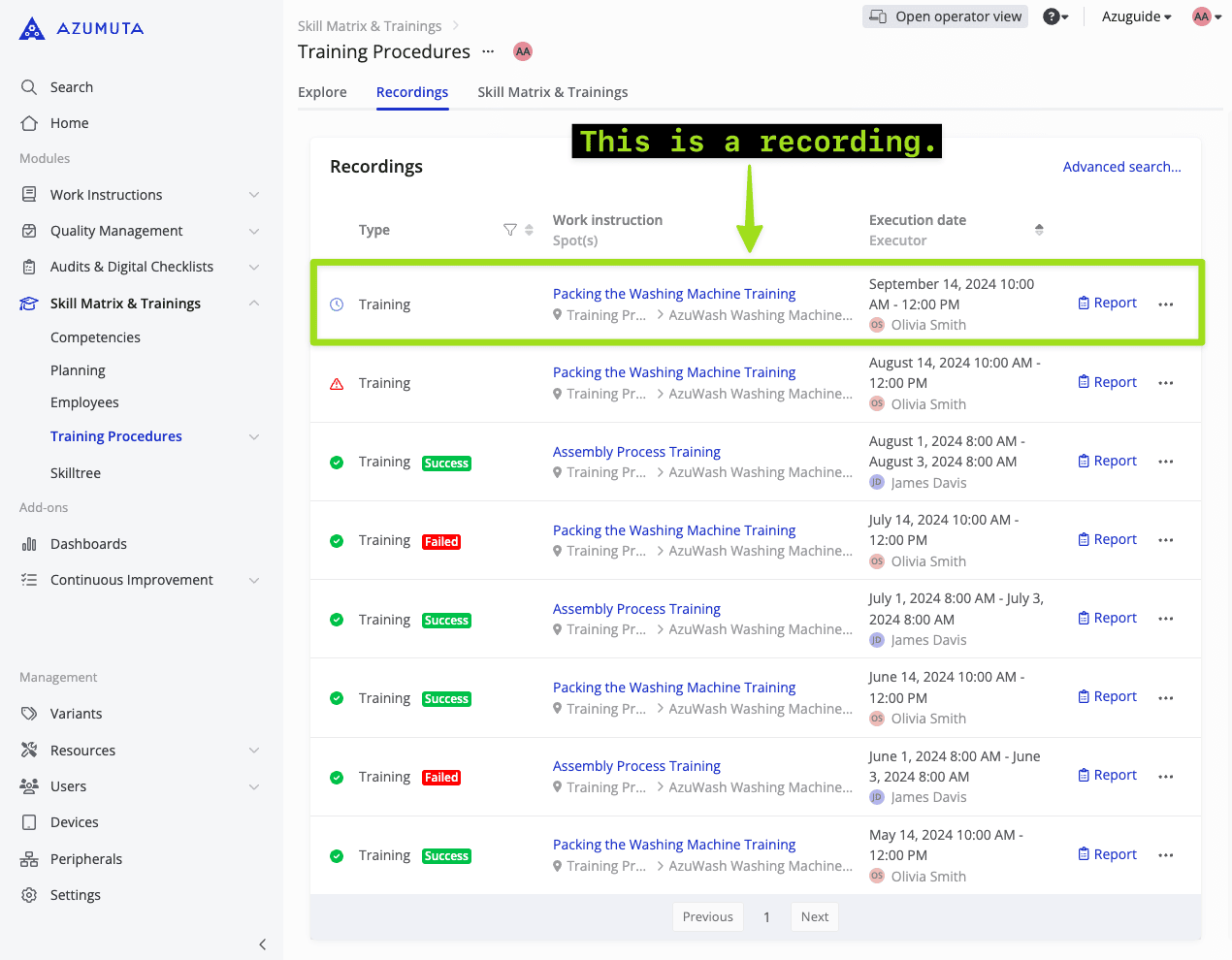 docs what is a recording