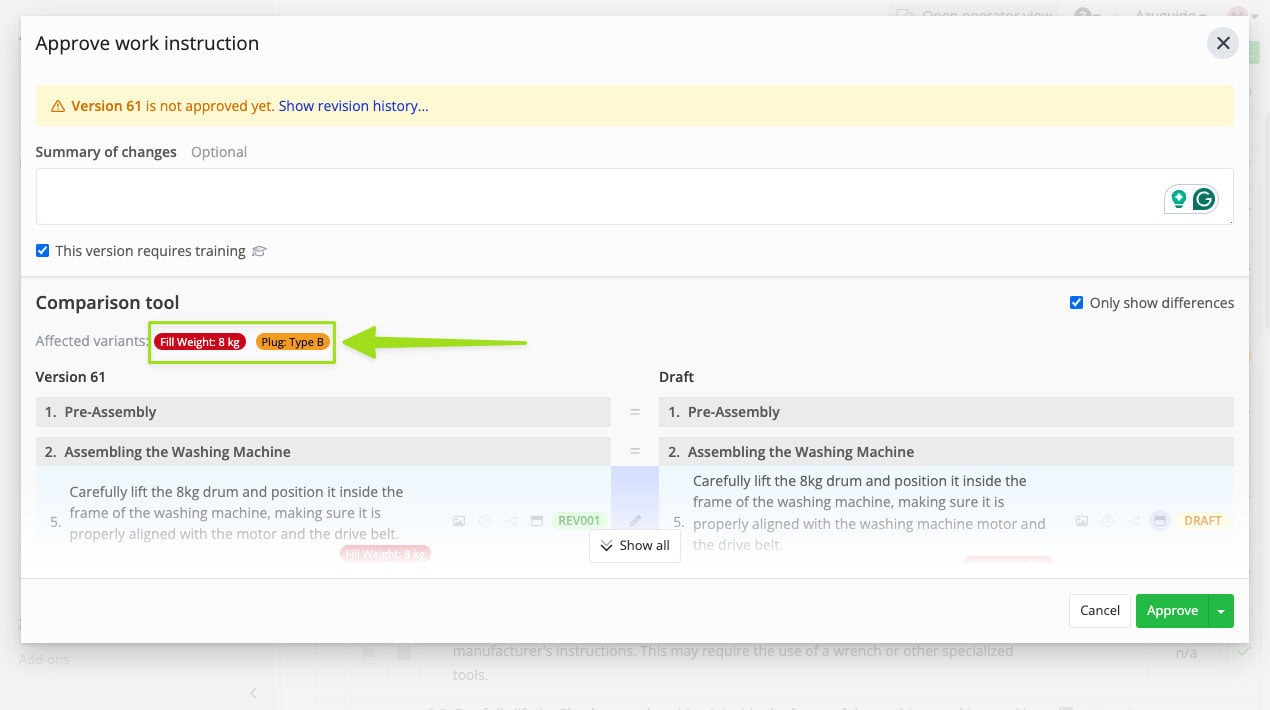 docs new feature variants are now displayed