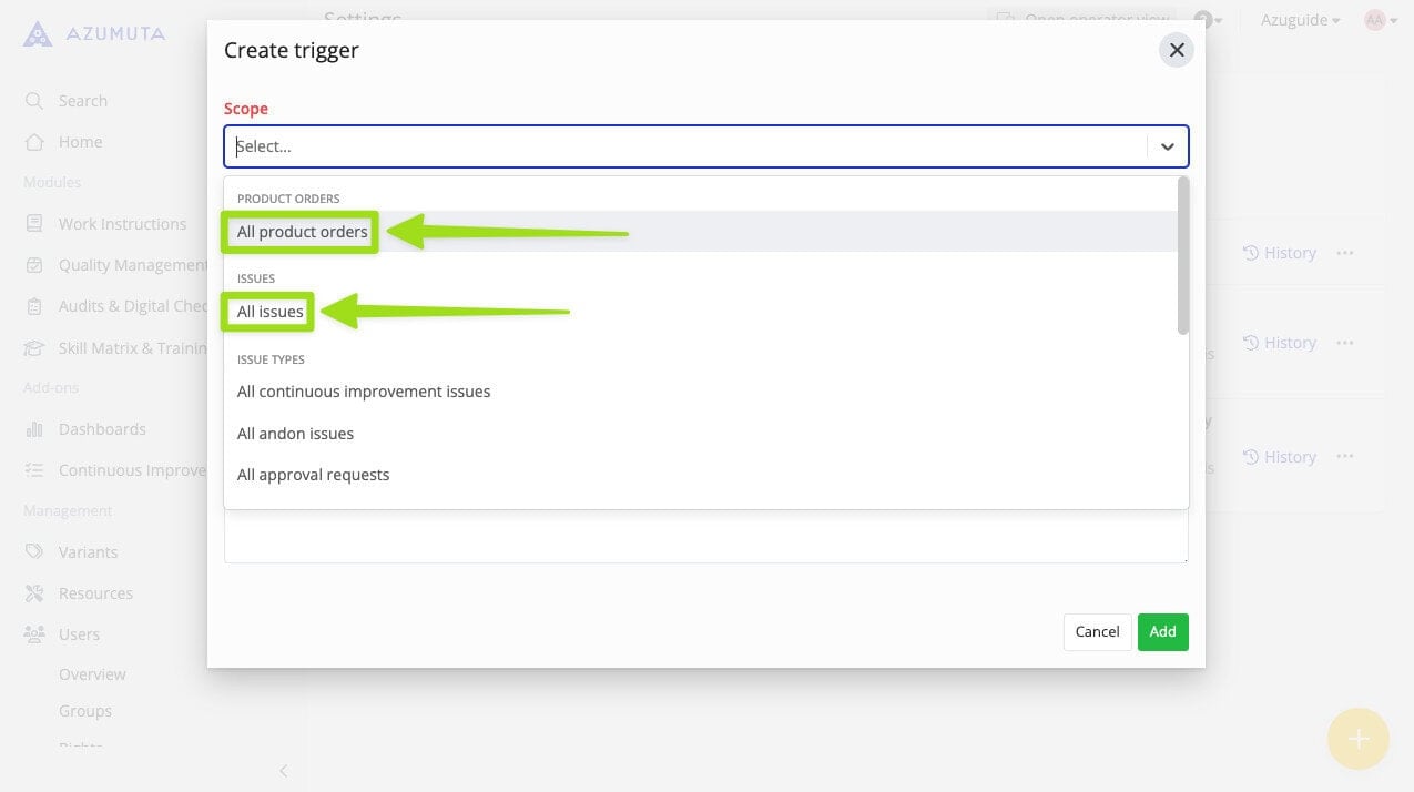 docs new feature global triggers for product orders and issues