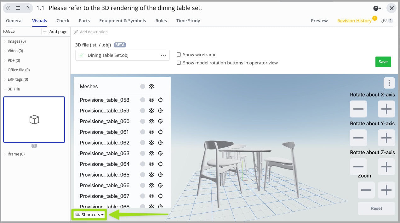 docs new feature tooltip shortcut for the 3d file viewer
