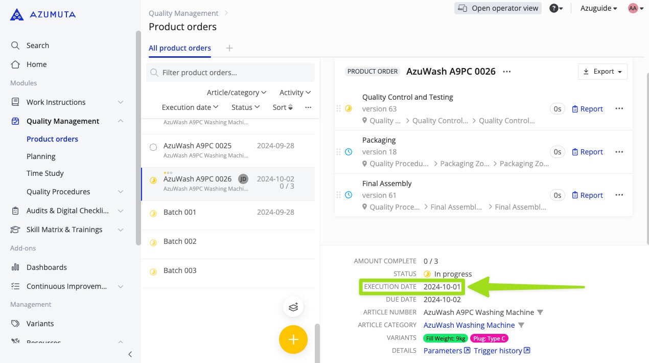 docs product order execution date 1