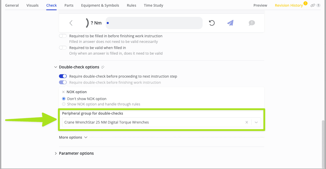 docs choosing a peripheral group in double checks