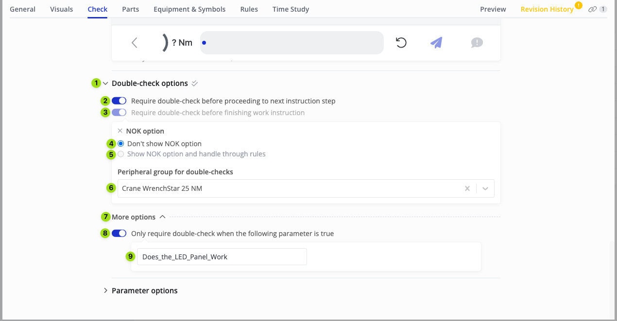 docs phase 1 setting up the double check on the instruction step 1