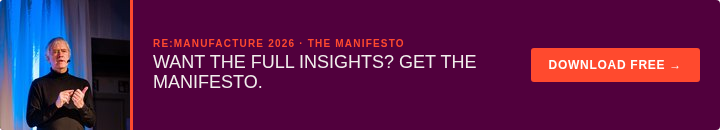 Blog banner: Peter Wennink keynote at Re:Manufacture on European manufacturing sovereignty.